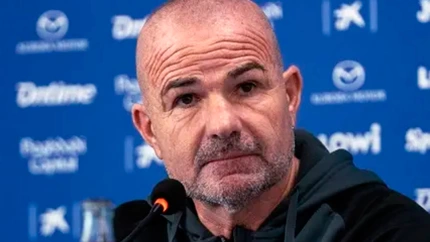 Paco López, durante una rueda de prensa como entrenador del Leganés
