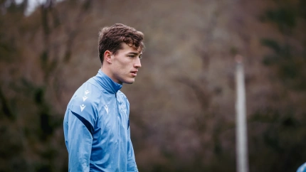 Luka Sucic durante un entrenamiento en Zubieta