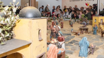 Belén de la Diputación de Cáceres ubicado en el claustro del Palacio de Carvajal