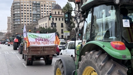 Tractorada de febrero de 2015 por las calles de Valencia