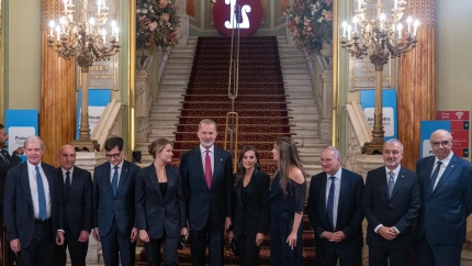 Llegada de las autoridades a la entrega de los Premios Princesa de Girona 2025 en el Gran Teatre del Liceu, a 23 de julio de 2025, en Barcelona