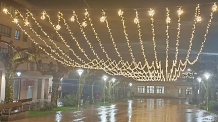 Zona de Xuvia con el alumbrado