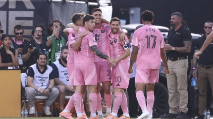 Los jugadores del Inter de Miami celebrando un gol en la final