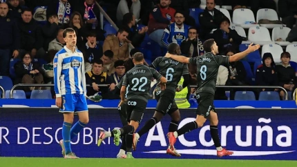 El Castellón celebra uno de los goles al Deportivo (LaLiga)