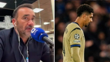 Juanma Castaño y Ronaldo Araujo, futbolista del Barcelona