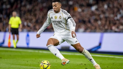 Kylian Mbappé, en el partido ante el Celta