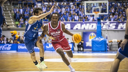 Michael Forrest, en una acción del partido del sábado en Burgos