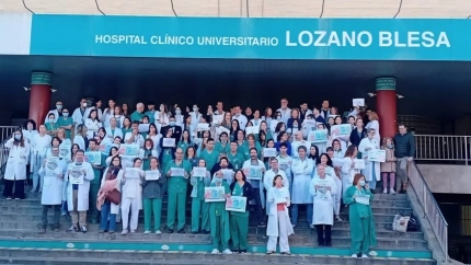 Concentración médicos en Zaragoza.