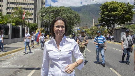La líder del partido Vente, María Corina Machado. Venezuela