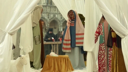 El polémico Portal de Belén colocado en Bruselas