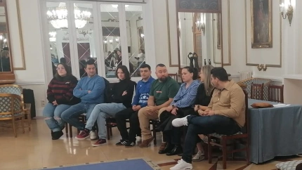 Representantes de La Bodega de la Estrellas, Bacelo y Sinxelo antes de recibir los premios