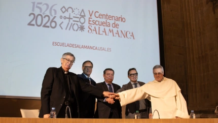 Firma del protocolo de colaboración para el V Centenario de la Escuela de Salamanca