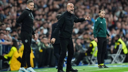 Pep Guardiola, durante su encuentro ante el Real Madrid