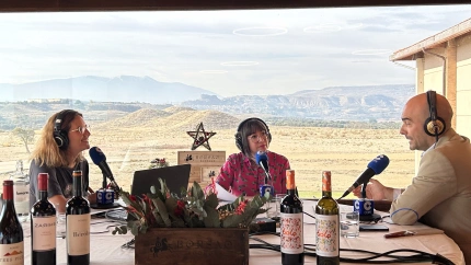 Visitamos bodegas Borsao con el Moncayo de fondo