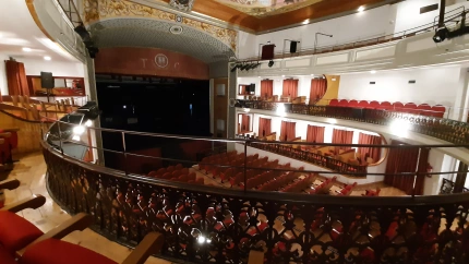 Interior del Teatro Guerra de Lorca en una imagen tomada desde el anfiteatro