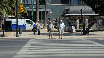 Cruce de un semáforo