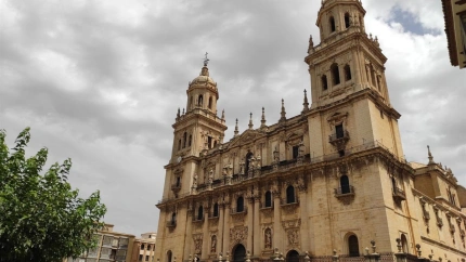 Vista de la Catedral y de la Plaza de Santa María