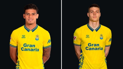 Cedeño y Lukovic, jugadores de Las Palmas