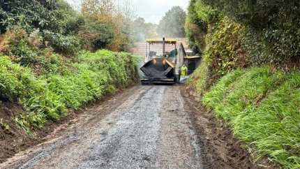 La zona en la que se está actuando para la mejora de este vial