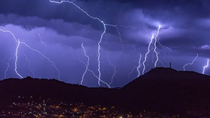 Tormentas esta pasada noche sobre Cartagena