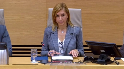 Salomé Pradas en la Comisión del Congreso