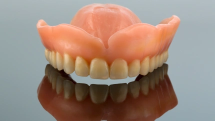 Fotografía de archivo de una prótesis dental