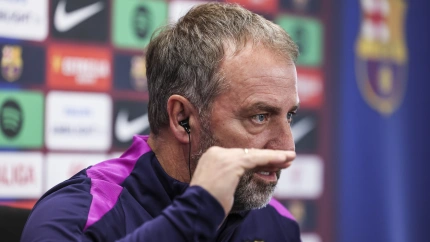 Hansi Flick, en rueda de prensa