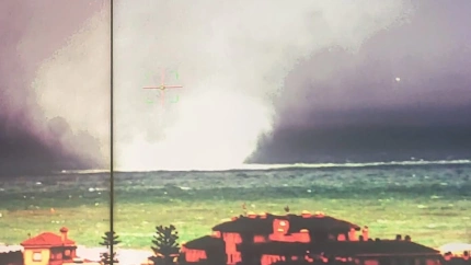 Manga marina detectada por el SIVE en Rota (Cádiz)