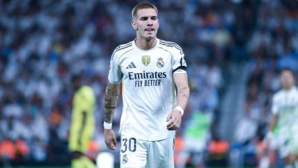 Franco Mastantuono, en un partido con el Real Madrid