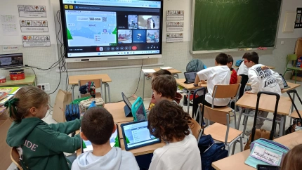 Niñas y niños del CEIP Don Quijote de Ciudad Real