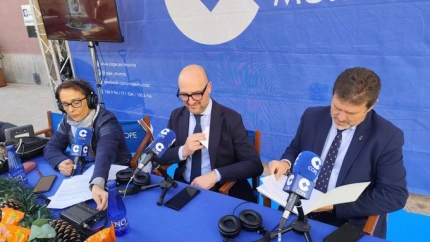 José Francisco Muñoz y Fulgencio Perona visitan el set de COPE Murcia