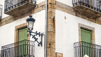 Edificios tradicionales en el barrio judío de Hervás, España