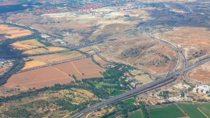 Vista de Cosalda desde el avión