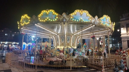 Carrusel en los Jardines de Méndez Núñez de A Coruña