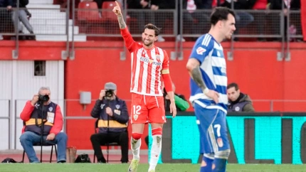 Baptistao celebra el gol marcado por el Almería al Granada