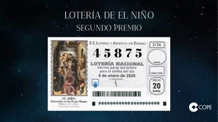 45.875, segundo premio de la Lotería del Niño 2026