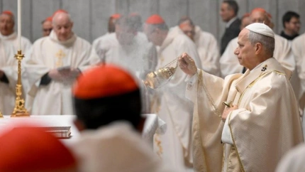 El Papa León XIV durante la Misa del Consistorio de Cardenales