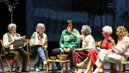 Mujeres de Lorca, durante una de las actividades de teatro que realizan