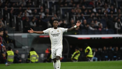 Vinicius, durante el Real Madrid-Levante