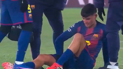 Pedri cae lesionado durante el Slavia de Praga - FC Barcelona