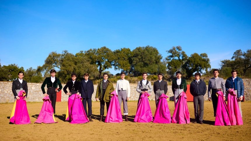 Imagen del tentadero celebrado en la ganadería de Aguadulce