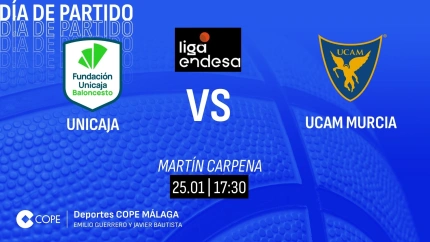 Unicaja acaba la primera vuelta recibiendo a UCAM Murcia