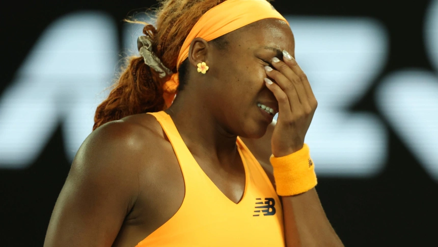 Coco Gauff, durante su partido ante Svitolina