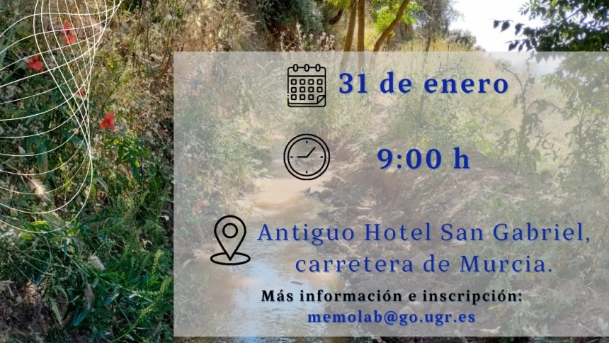 MEMOLab UGR convoca voluntarios para la limpieza de la acequia de Aynadamar este sábado 31 de enero
