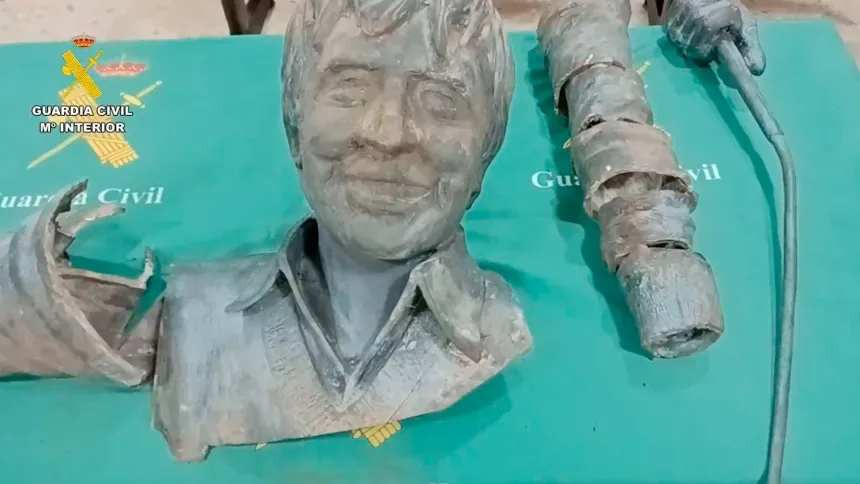 Encuentran troceada y lista para vender la estatua que homenajeaba al golfista español.