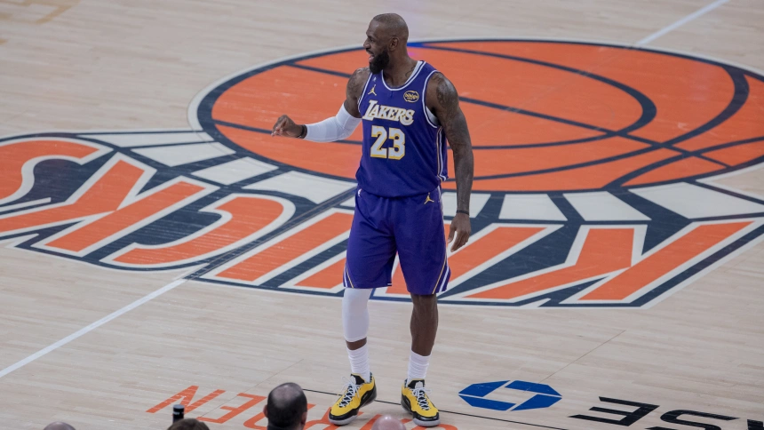 LeBron James durante el partido ante los Knicks