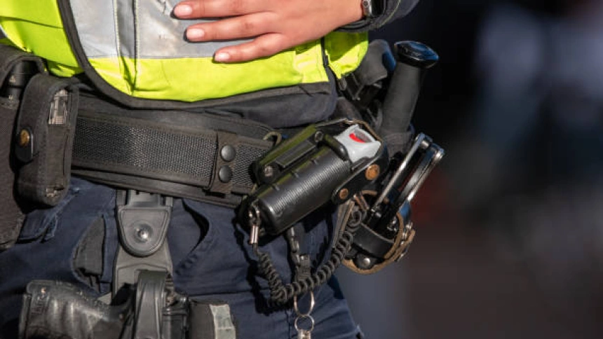 Equipment Of A Police Man At Amsterdam The Netherlands 27-10-202