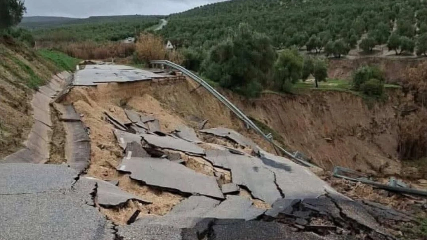 Jaén registra 347 incidencias por la borrasca Leonardo y 15 carreteras permanecen cortadas