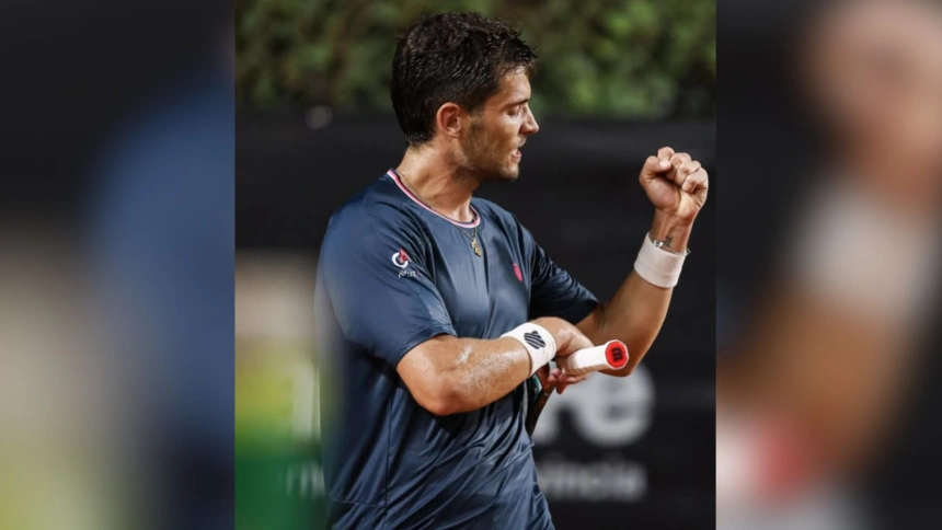 Nikolas Sánchez Izquierdo durante un partido del torneo de Rosario