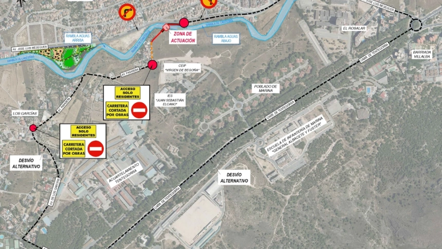 Mapa de la zona afectada